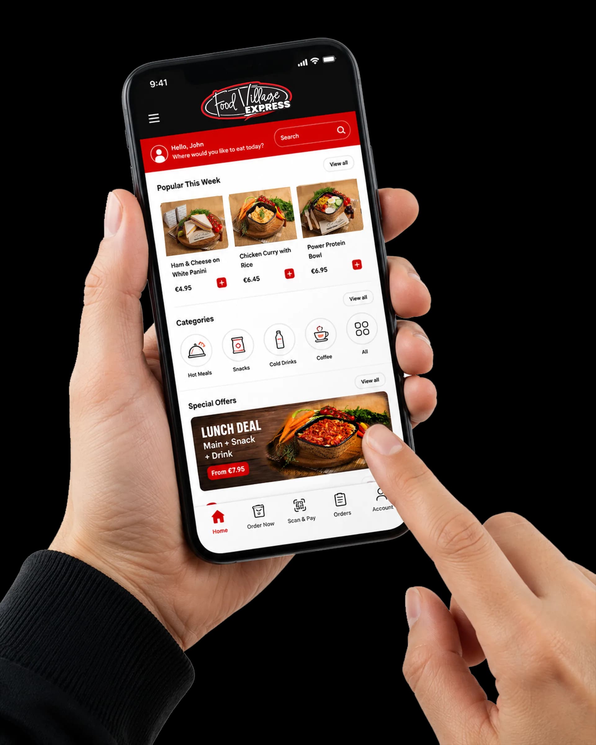 Real Food Village app UI